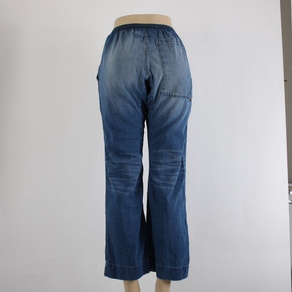 Life Nature Love Jeans Sz S X 30 Blue Denim Elastic Waist Pockets 100% Cotton - Picture 6 of 12
